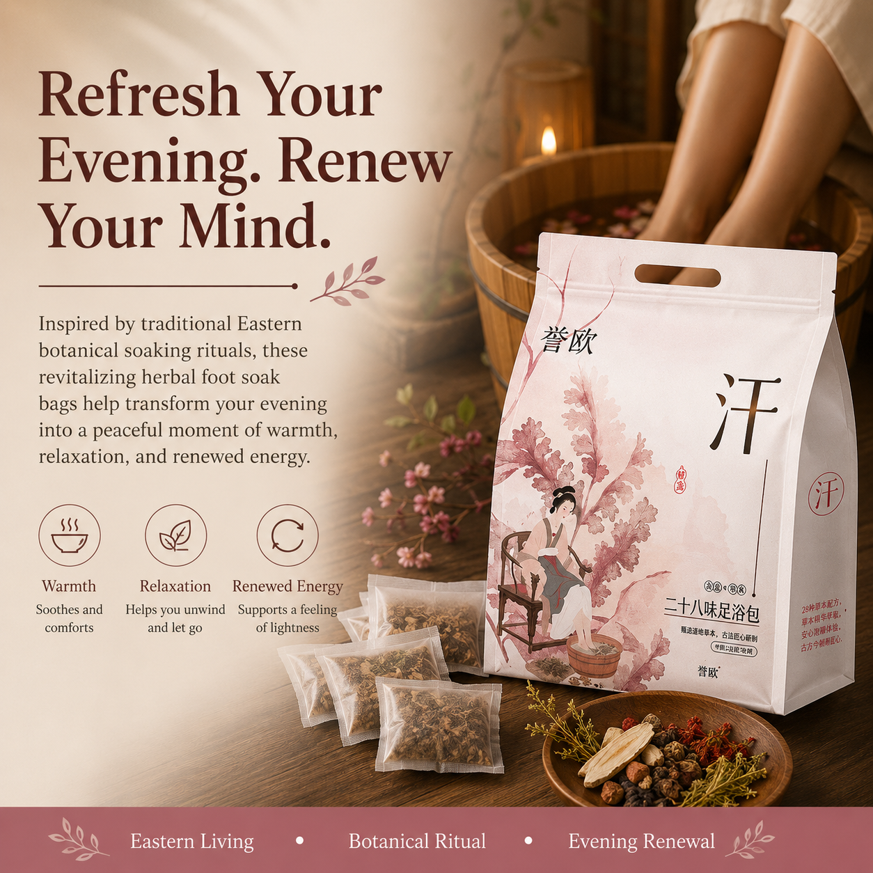 Herbal Foot Soak Bags for Active Recovery