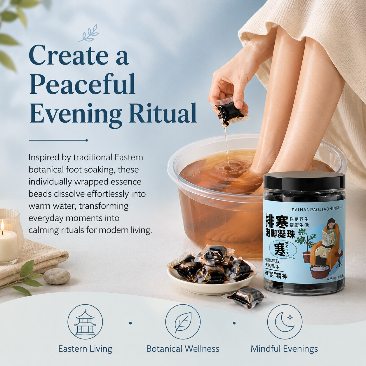 Warming Herbal Foot Soak Essence Beads