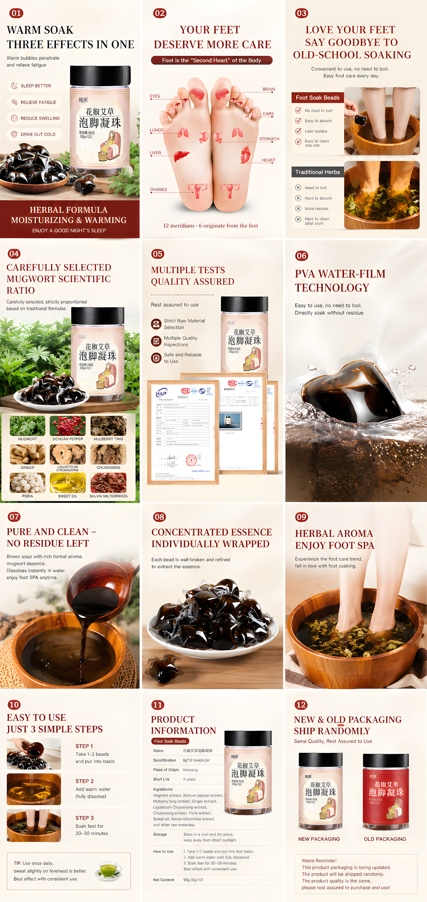 Panda Herbal Foot Spa Beads™ Inspired By Traditional Chinese Herbal Wellness Rituals