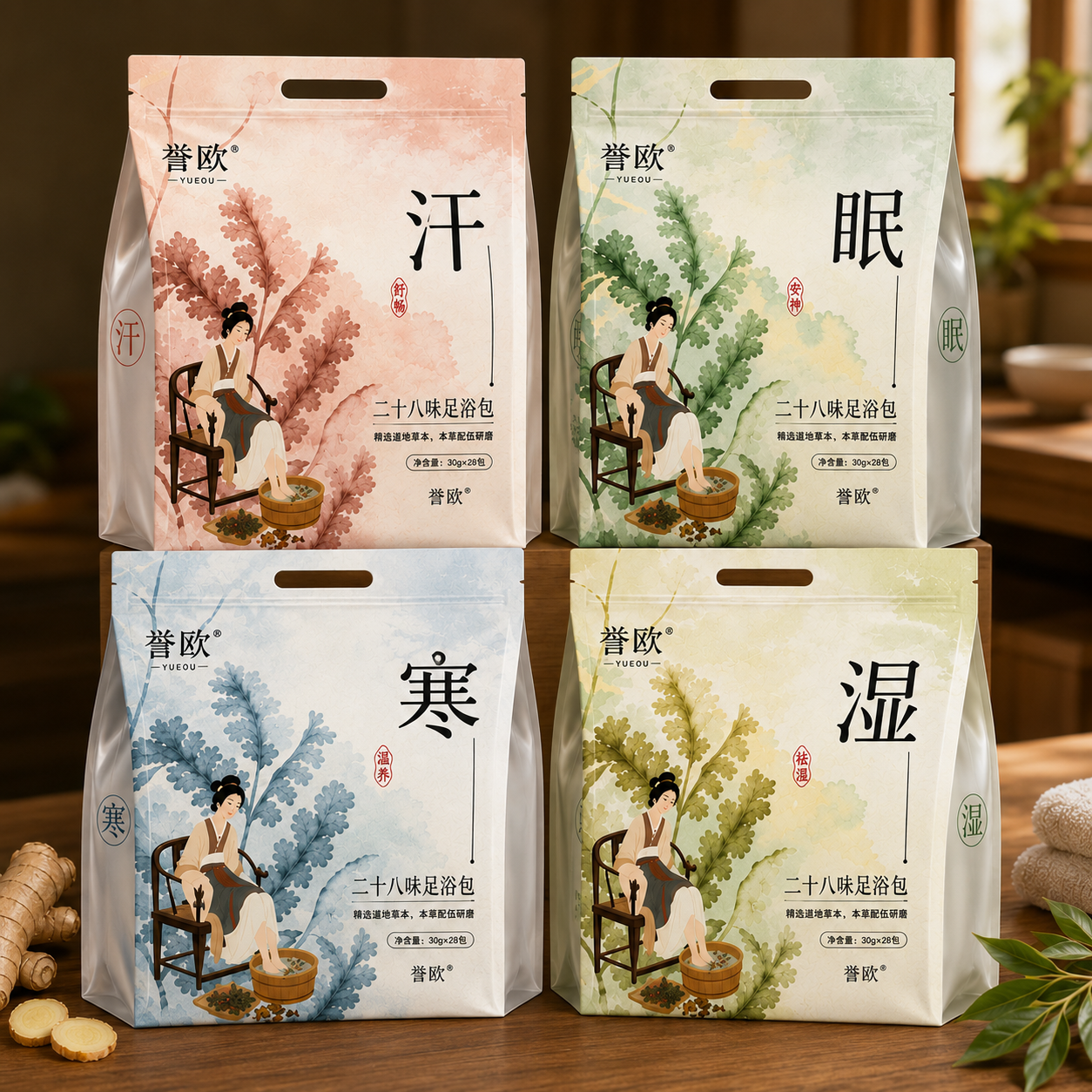 Panda Four Seasons Wellness Foot Soak™ Four Herbal Rituals For Every Season Of Life