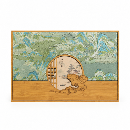 Premium Te Ji Bai Hao Yin Zhen Silver Needle White Tea 200 g in Chinese landscape gift box