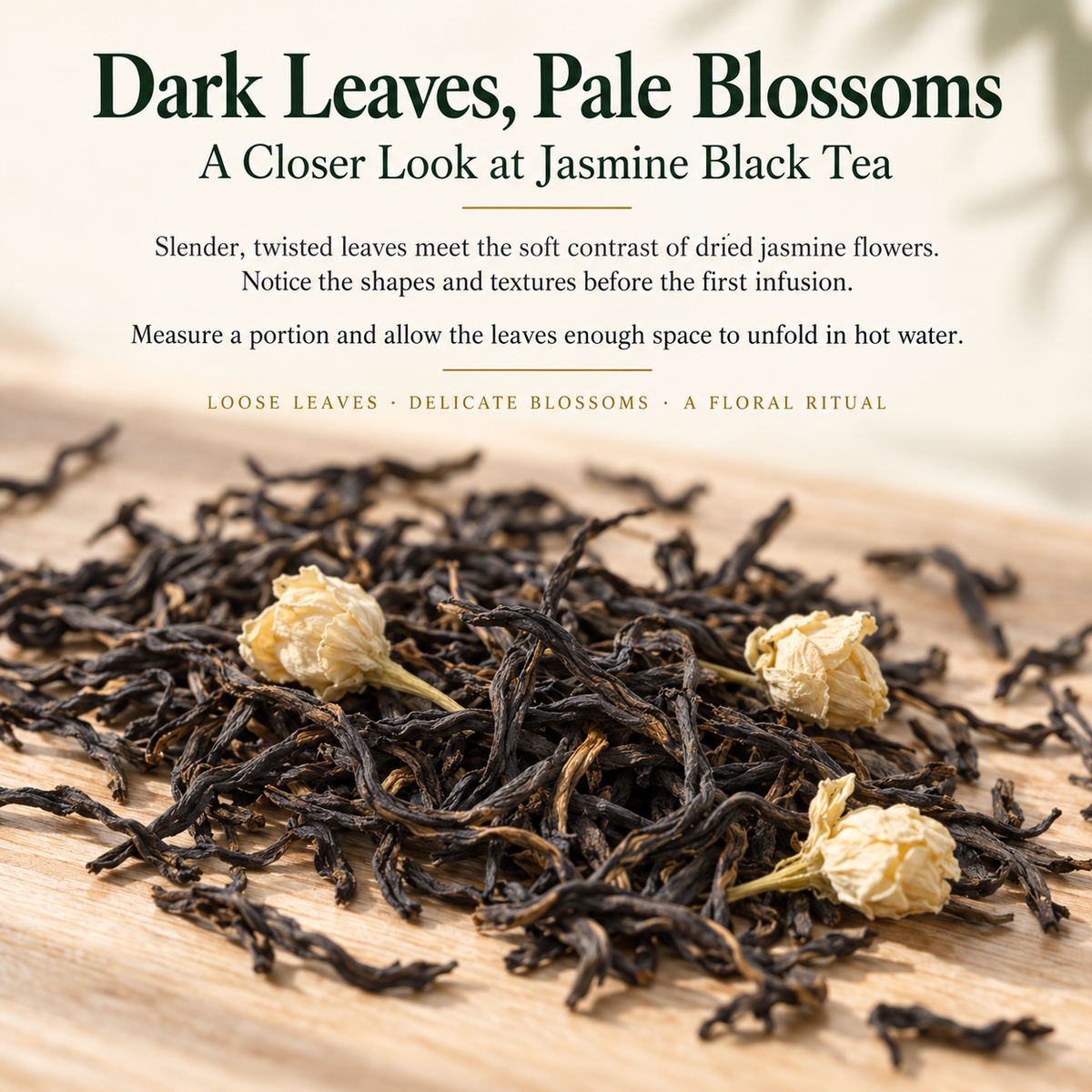 Premium Jasmine Black Tea – Te Ji Loose Leaf Tea 250 g