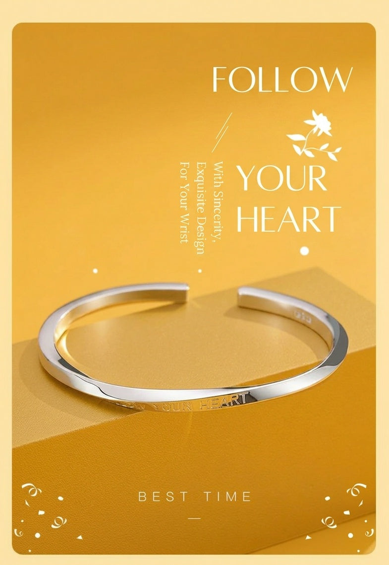 Follow Your Heart™ 999 Fine Silver Open Cuff Bracelet