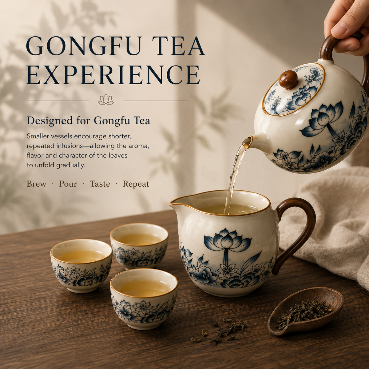 Lotus Blossom Ru Ware Gongfu Tea Set – Complete Tea Set