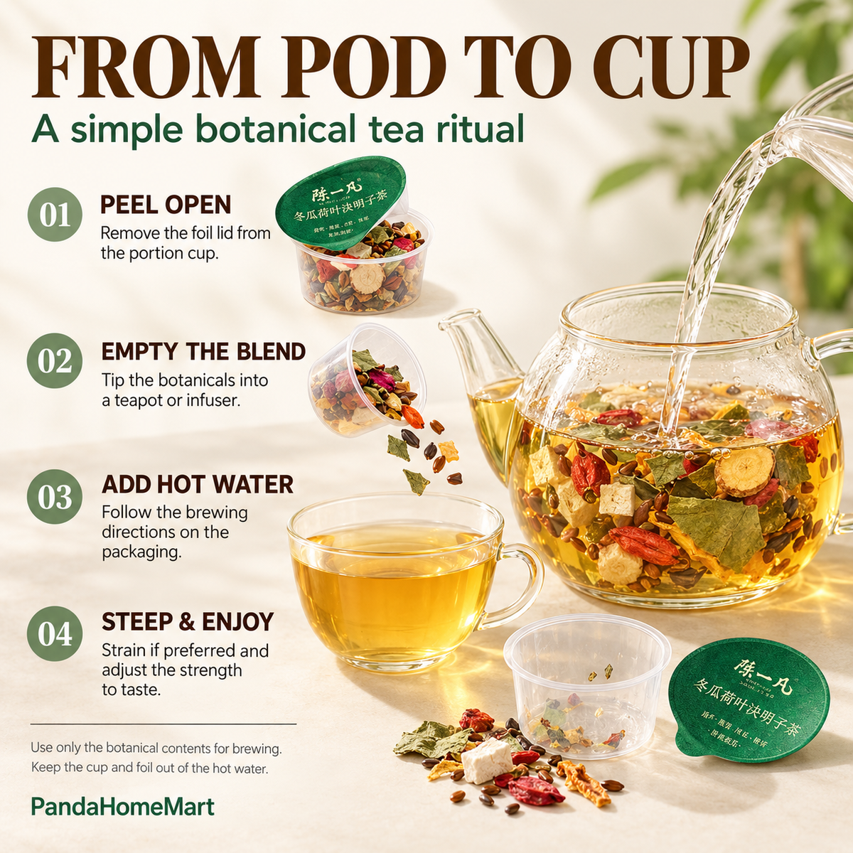 Winter Melon, Lotus Leaf & Cassia Seed Tea Pods™ — 30 Pods