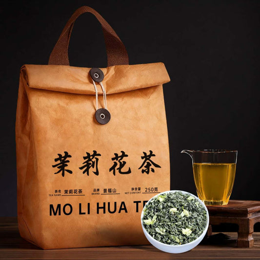 Premium Chinese Jasmine Green Tea – Oriental Floral Wellness Tea for Relaxation & Emotional Healing | Authentic Loose Leaf Mo Li Hua Tea