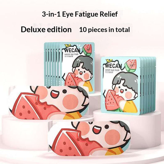 Cute Cartoon Steam Eye Mask Set – Self Heating Warm Eye Masks for Sleep, Eye Relaxation, Travel & Kawaii Bedtime Self Care