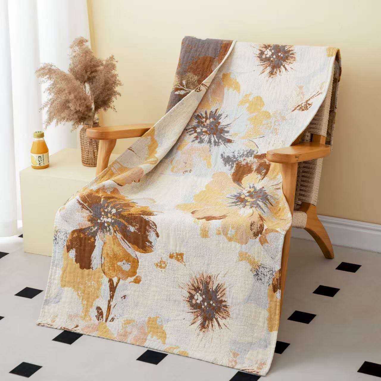 Chinese Floral Cotton Hand Towel – OAArt Floral Cotton Throw Blanket – Vintage Botanical Sofa Cover & Cozy Bed Throwriental Style Soft Absorbent Cotton Washcloth (Copy)