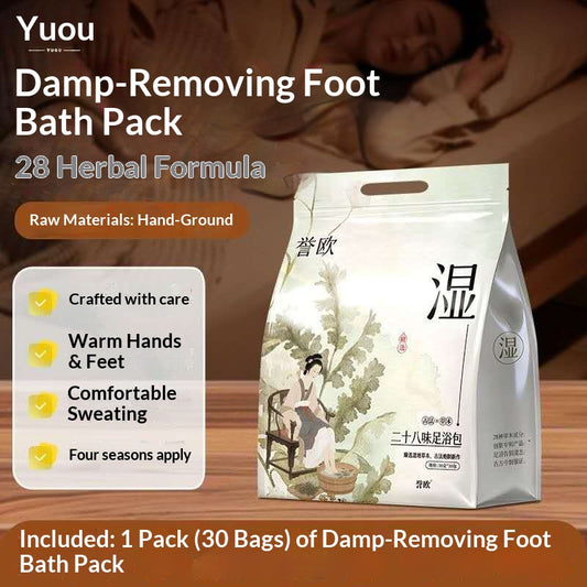 Damp Relief Herbal Foot Soak Pack – Traditional Chinese Herbal Foot Bath for Relaxation, Warmth & Oriental Wellness | 28-Herb Home Spa Ritual