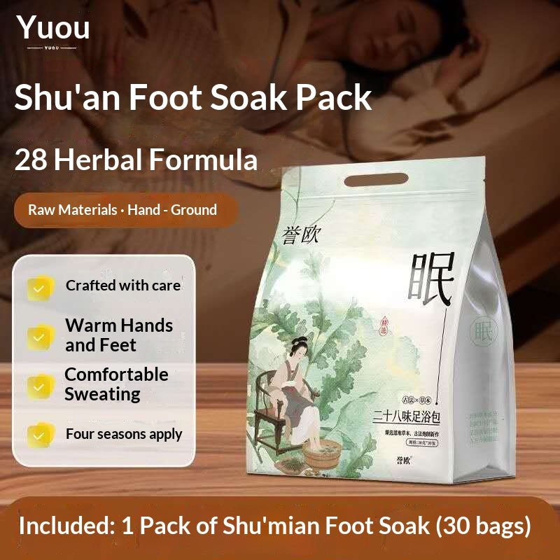 Sleep Wellness Herbal Foot Soak Bags – Traditional Chinese Foot Bath for Relaxation, Warmth & Bedtime Self-Care | Oriental Herbal Spa Ritual
