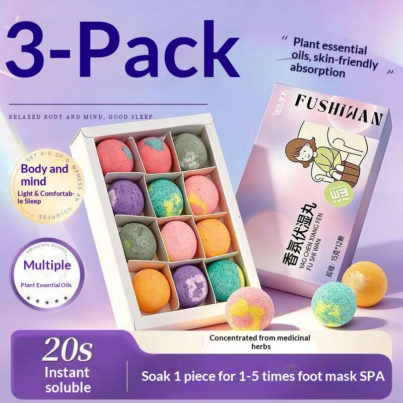 Aromatherapy Foot Soak Balls Gift Set – Relaxing Botanical Foot Bath Bombs for Home Spa & Sleep Wellness | Oriental Self-Care Ritual