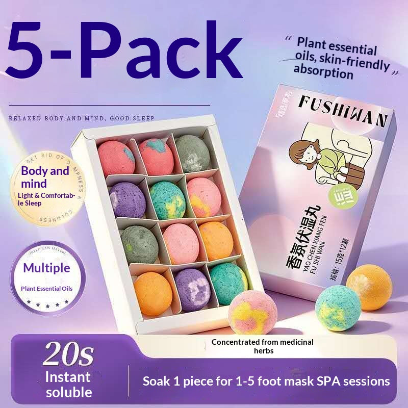 Aromatherapy Foot Soak Balls Gift Set – Relaxing Botanical Foot Bath Bombs for Home Spa & Sleep Wellness | Oriental Self-Care Ritual