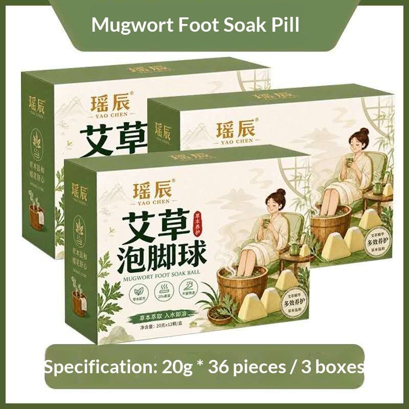 Mugwort Herbal Foot Soak Balls – Traditional Chinese Aromatherapy Foot Bath for Relaxation, Sleep & Oriental Wellness | Botanical Home Spa Ritual