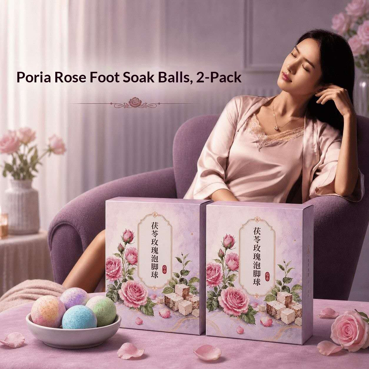 Rose Mugwort Herbal Foot Soak Balls – Botanical Aromatherapy Foot Bath for Relaxation, Soft Skin & Oriental Wellness | Luxury Home Spa Ritual