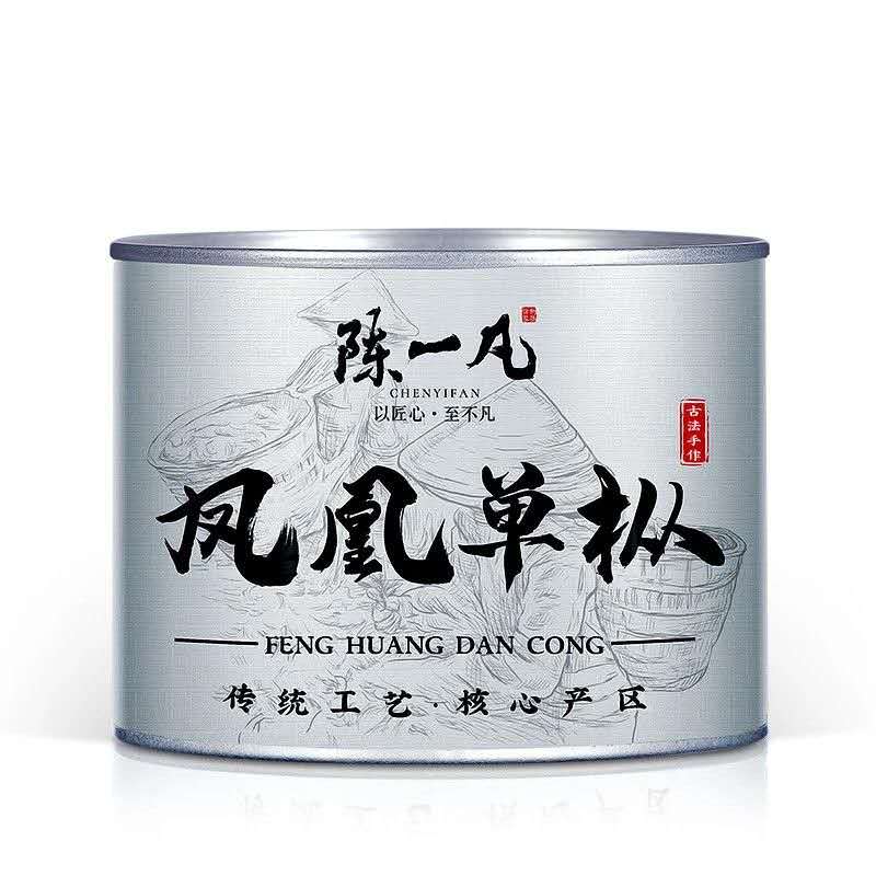 Ya Shi Xiang Fenghuang Dan Cong Oolong Tea 50 g Chinese Phoenix oolong in silver metal tin