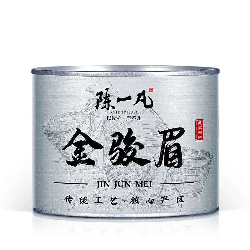 Wuyi Jin Jun Mei Black Tea 100 g Chinese loose-leaf tea in silver tin