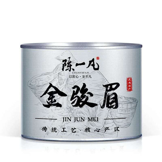 Wuyi Jin Jun Mei Black Tea 100 g Chinese loose-leaf tea in silver tin
