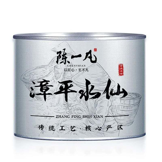 Zhangping Shuixian Oolong Tea 70 g Chinese Fujian tea in silver metal tin