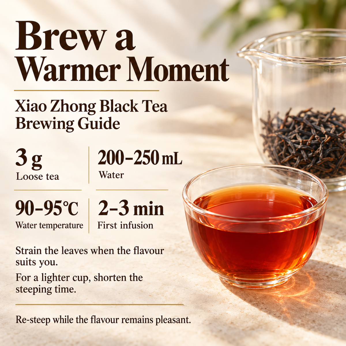 Premium Xiao Zhong Black Tea – Te Ji 150 g