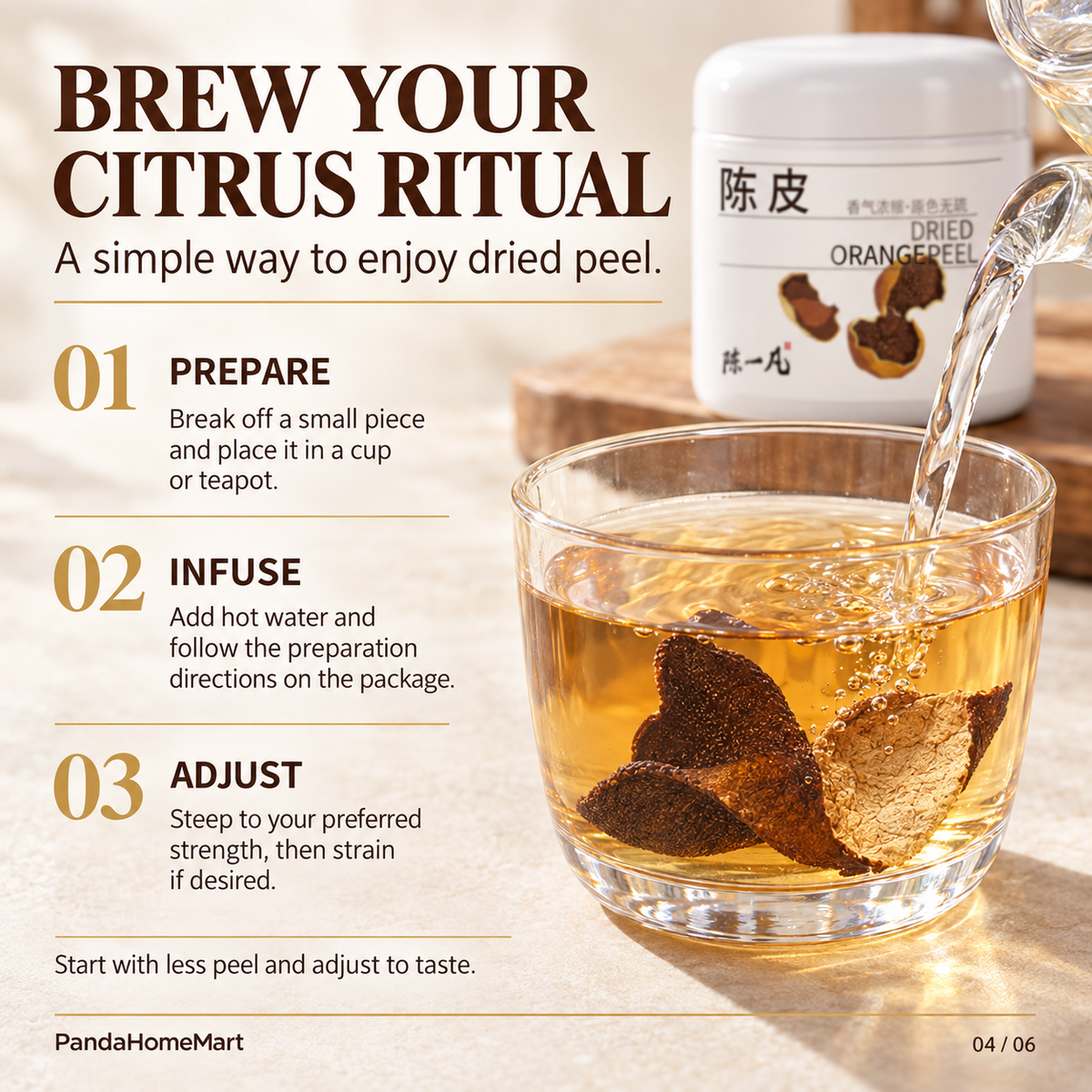 Dried Tangerine Peel Chen Pi for Pu-erh and Tea Pairings