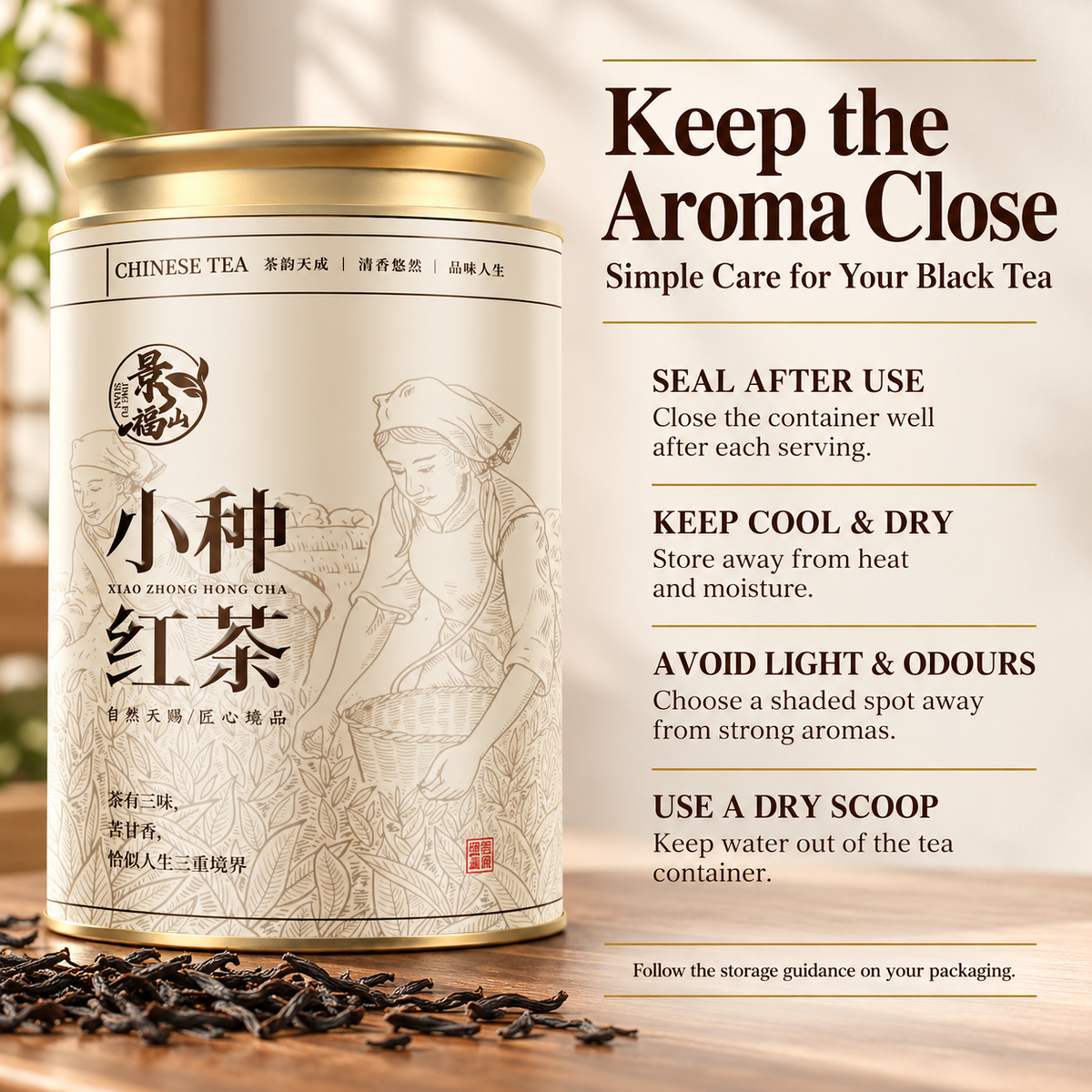 Premium Xiao Zhong Black Tea – Te Ji 150 g
