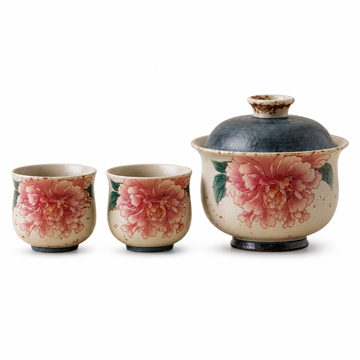 Rustic Peony Gaiwan Tea Set™