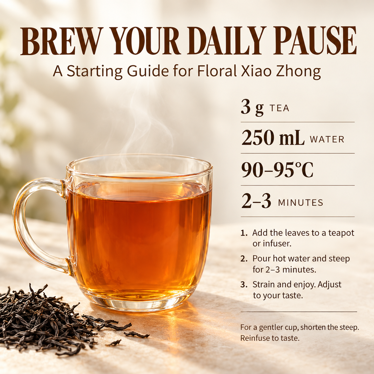 Floral Aroma Xiao Zhong Black Tea – Loose Leaf 250 g