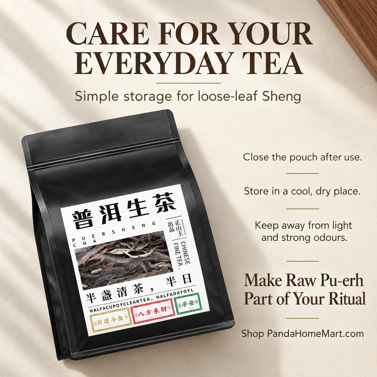 Premium Yunnan Raw Pu-erh Tea Loose Leaf – 250 g
