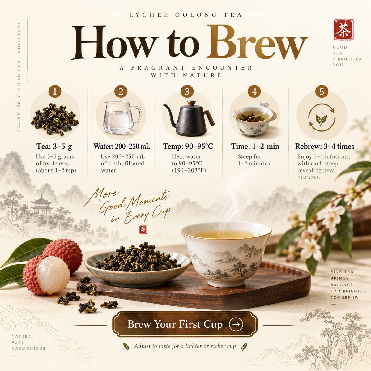 Lychee Oolong Tea – Fruity Chinese Oolong 200 g