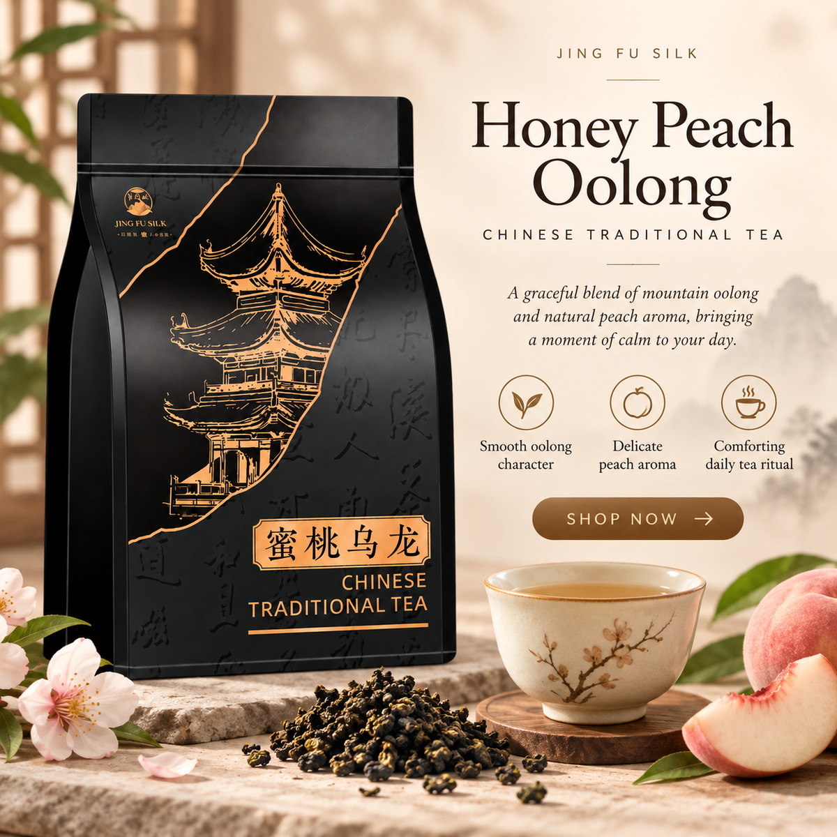 Peach Oolong Tea – Fruity Chinese Oolong 200 g