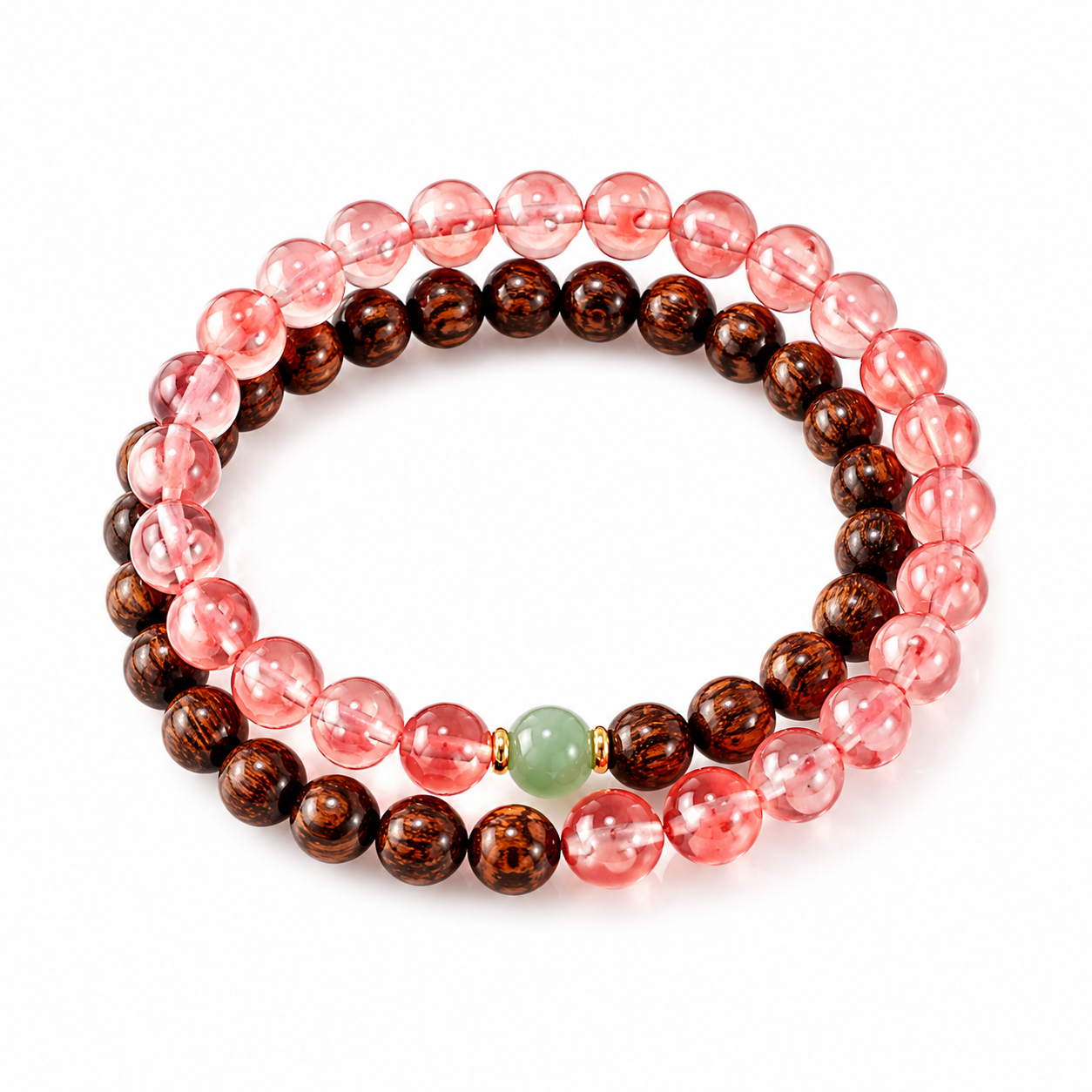 Rose Quartz & Sandalwood Harmony Bracelet