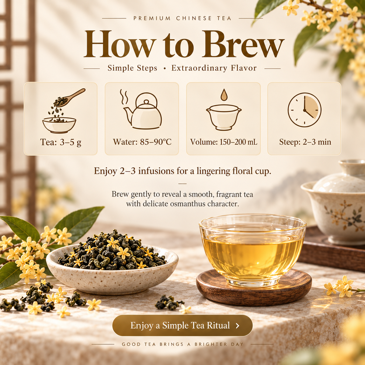 Osmanthus Oolong Tea – Chinese Floral Oolong 200 g