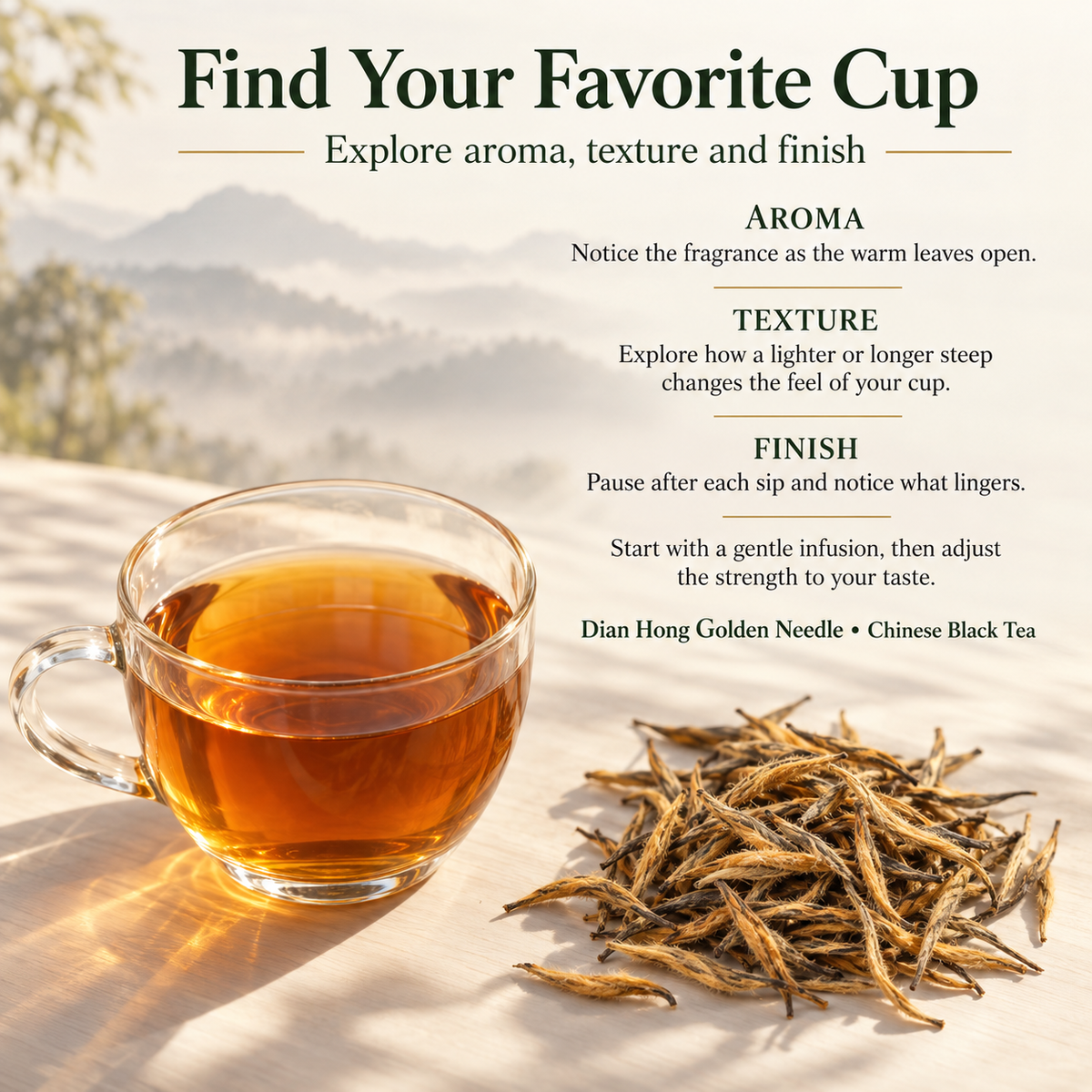 Dian Hong Golden Needle Black Tea – Traditional Craft 50 g
