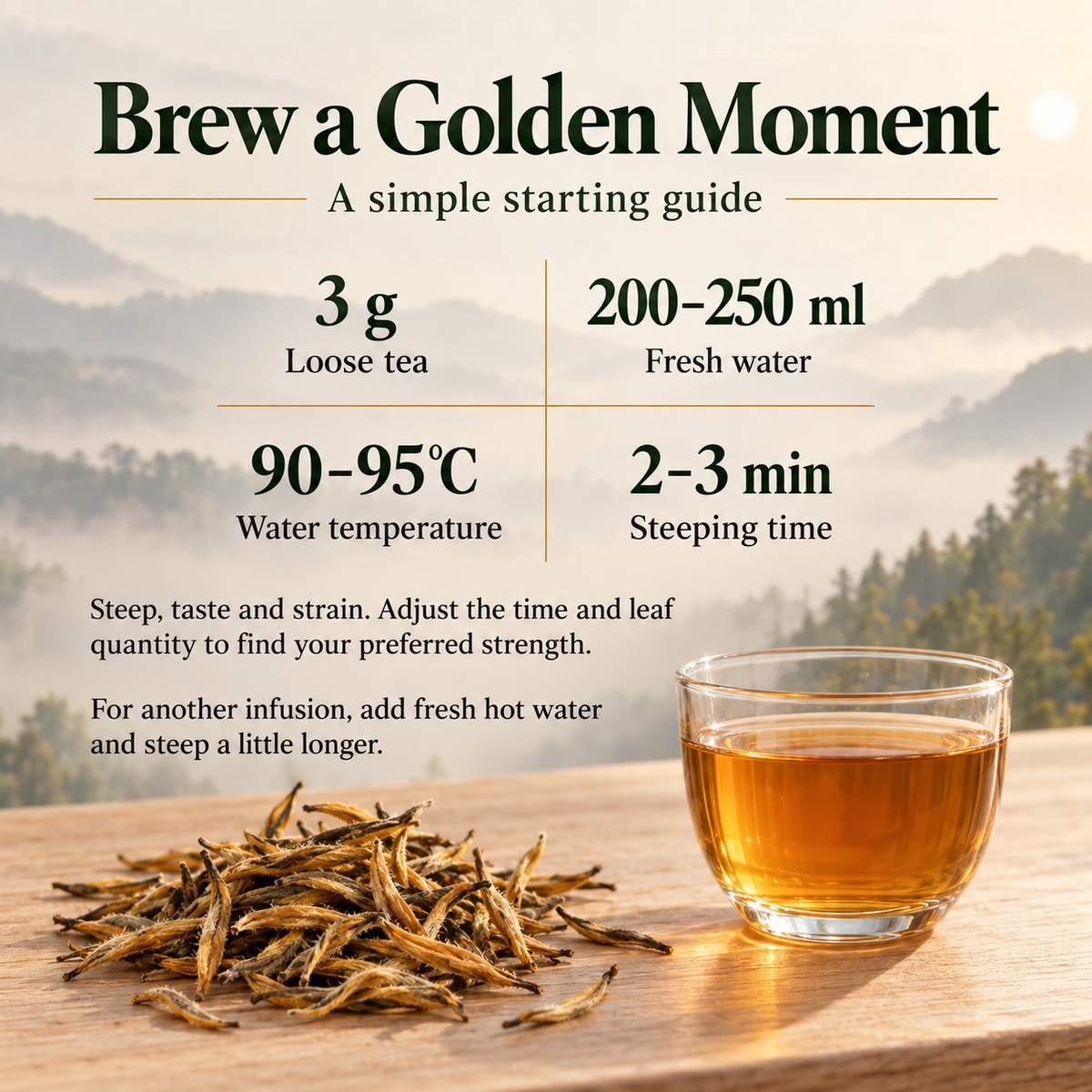 Dian Hong Golden Needle Black Tea – Traditional Craft 50 g
