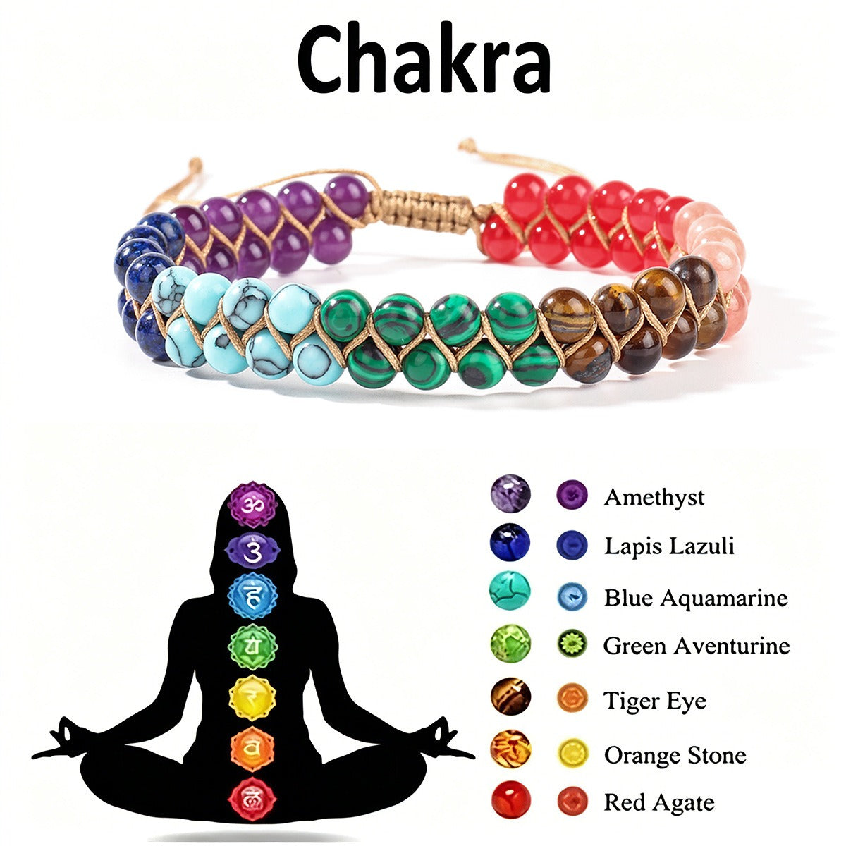 2pcs Rose Quartz & Amethyst Double Layer Woven Crystal Bracelet Set - Handmade Bohemian Healing Stone Bracelets