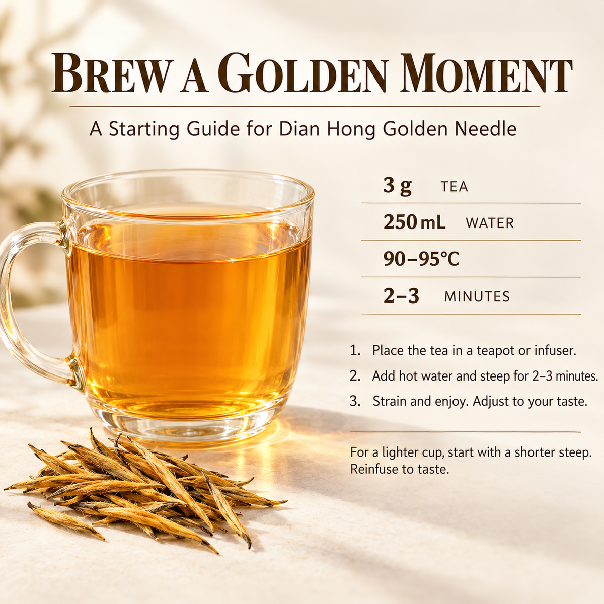 Premium Dian Hong Golden Needle Black Tea – Te Ji 200 g