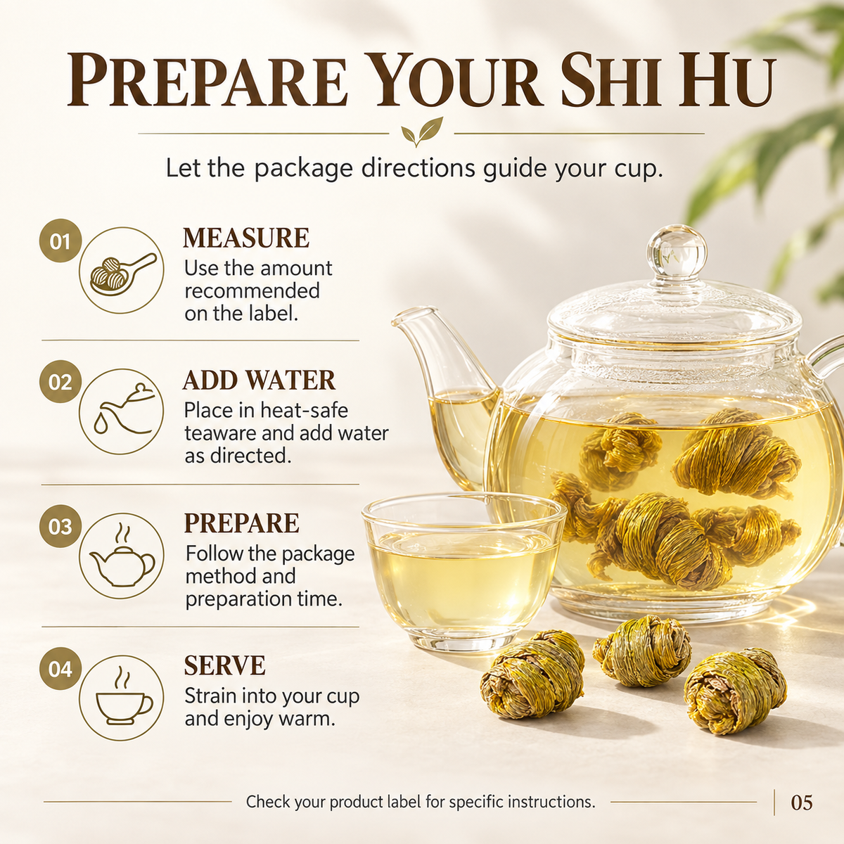 Dried Tie Pi Shi Hu for Botanical Preparations and Pairings