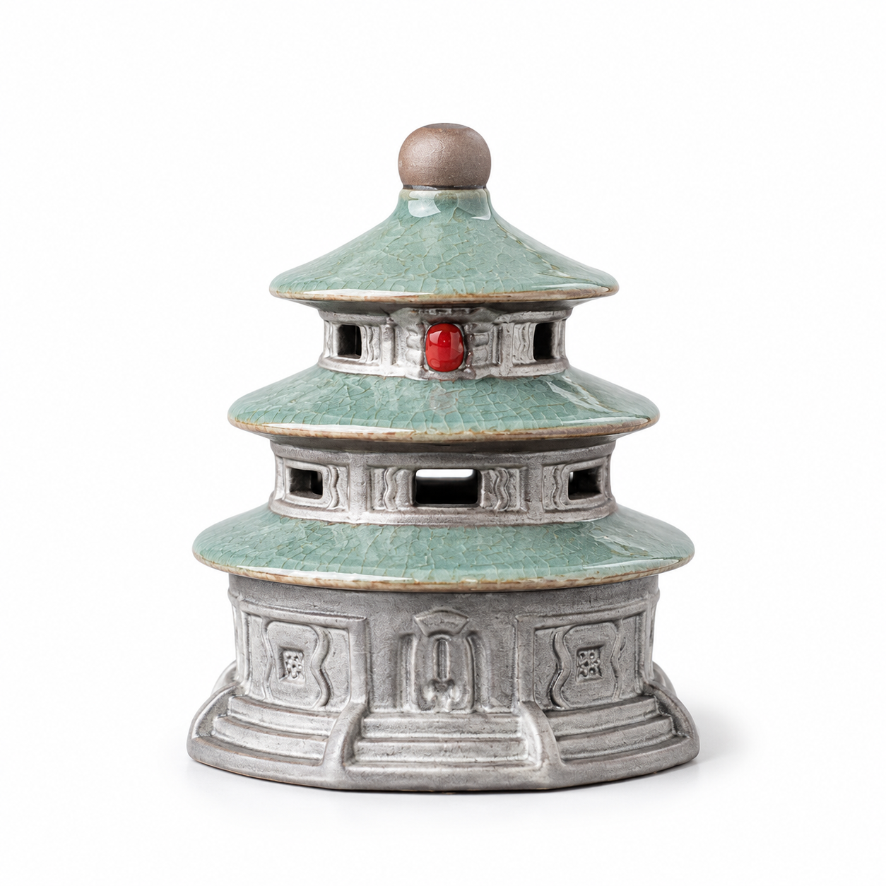 Heavenly Temple Ceramic Incense Burner