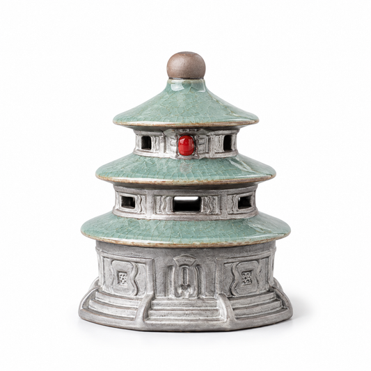 Heavenly Temple Ceramic Incense Burner