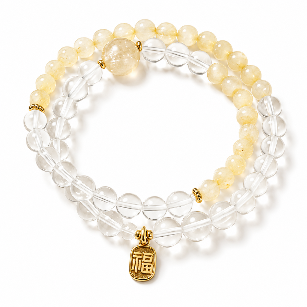 Clear Quartz & Citrine Harmony Bracelet