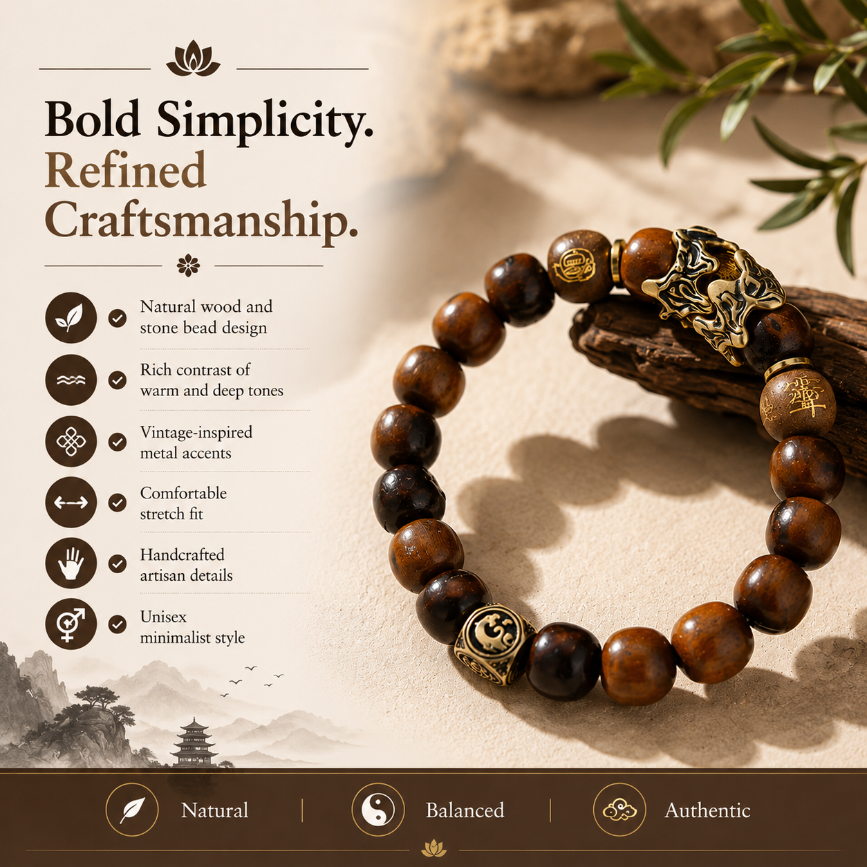 Pixiu Sandalwood Bracelet