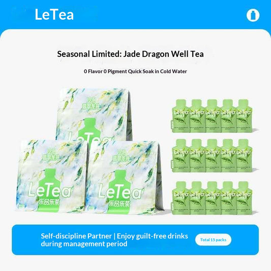 LeTea Seasonal Limited Jade Dragon Well Tea – Premium Cold Brew Longjing Green Tea | 15-Pack Chinese Wellness Tea Collection