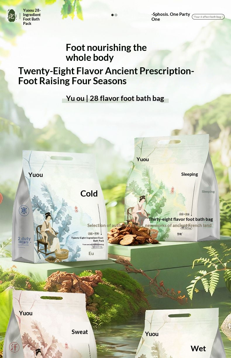 Sleep Wellness Herbal Foot Soak Bags – Traditional Chinese Foot Bath for Relaxation, Warmth & Bedtime Self-Care | Oriental Herbal Spa Ritual
