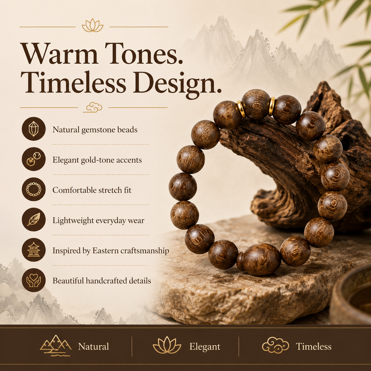 Natural Sandalwood Bracelet