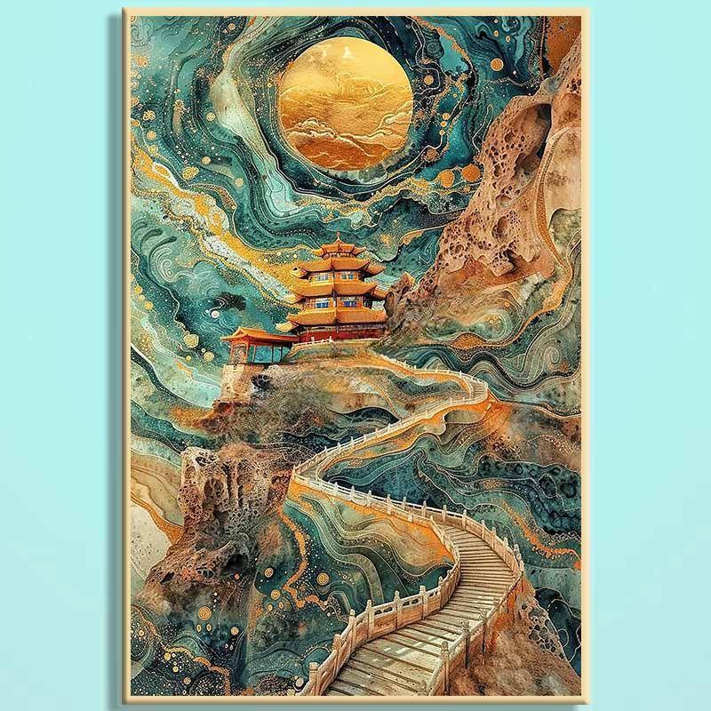 Dream Of Dunhuang Wooden Jigsaw Puzzle – Chinese Fantasy Art Puzzle, Silk Road Inspired Wooden Puzzle, Oriental Wall Decor For Adults
