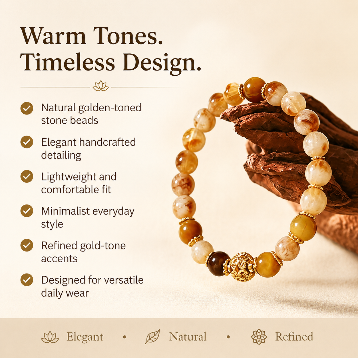 Golden Tiger Eye & Citrine Bracelet