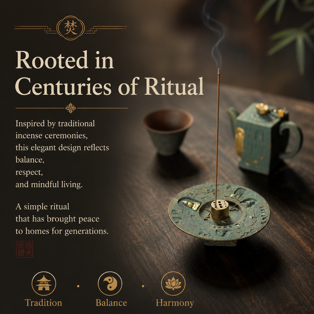 Dunhuang Earthen Zen™ Incense &amp; Candle Holder
