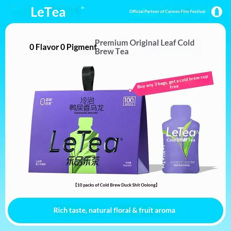 LeTea Duck Shit Aroma Oolong Cold Brew Tea – Premium Phoenix Oolong Tea Bags | Natural Floral Aroma Wellness Tea | Oriental Relaxation & Healing Drink