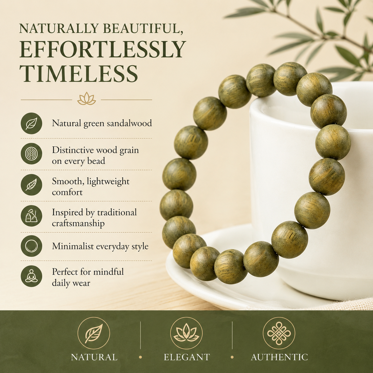 Green Sandalwood Bracelet