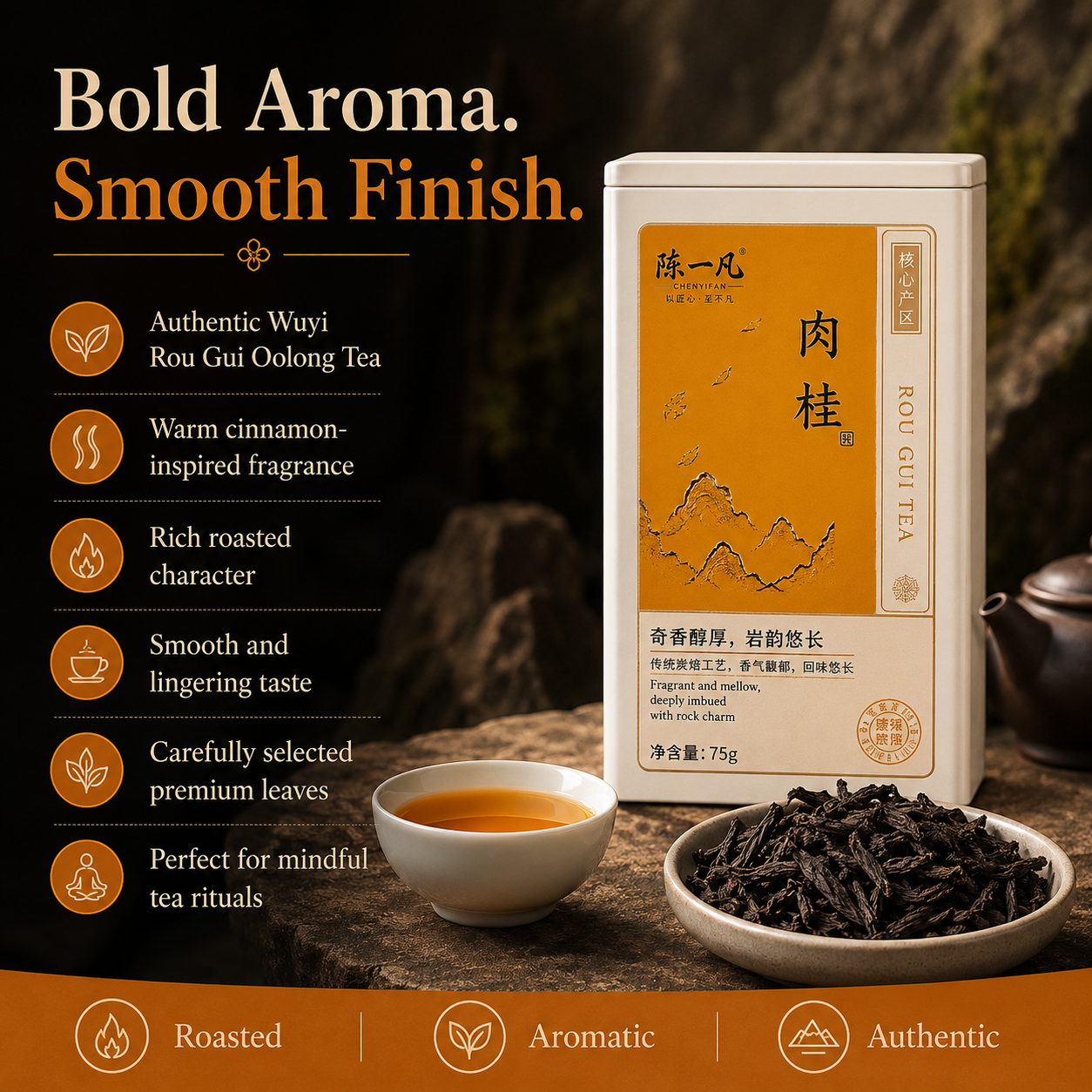 Premium Rou Gui Rock Oolong Tea